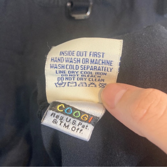 Coogi Australia Mens Button-Up Shirt Black Short Sleeve Shoulder Tabs Pockets XL - Picture 9 of 11